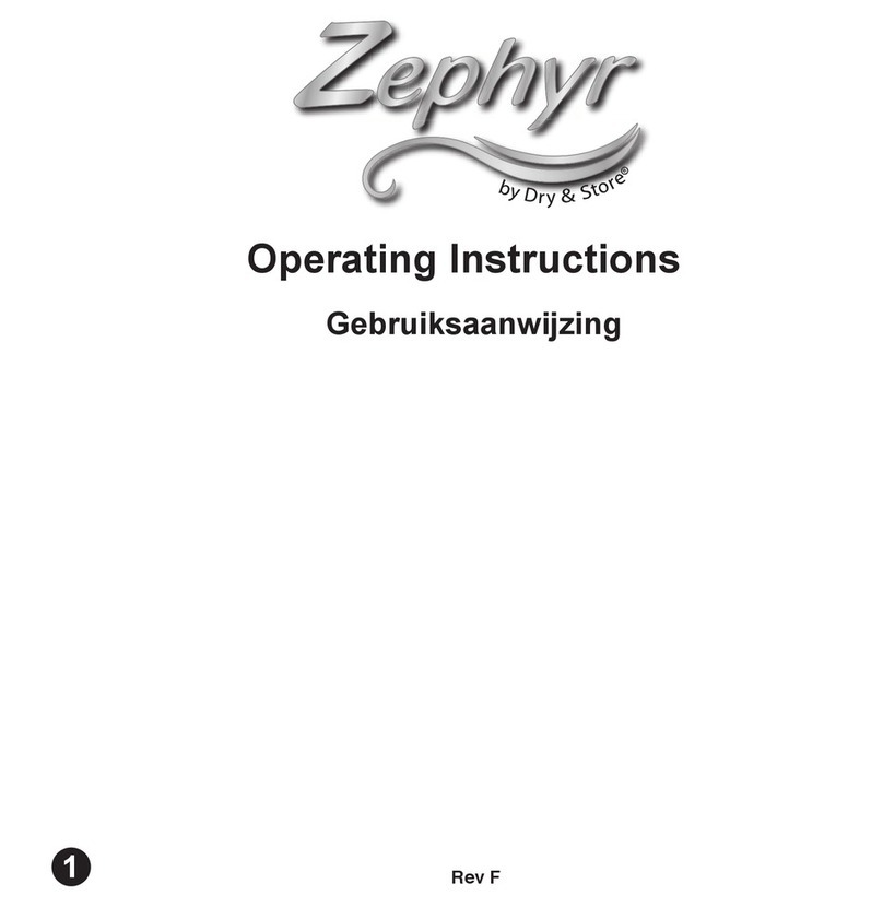Dry & Store Zephyr operating instructions