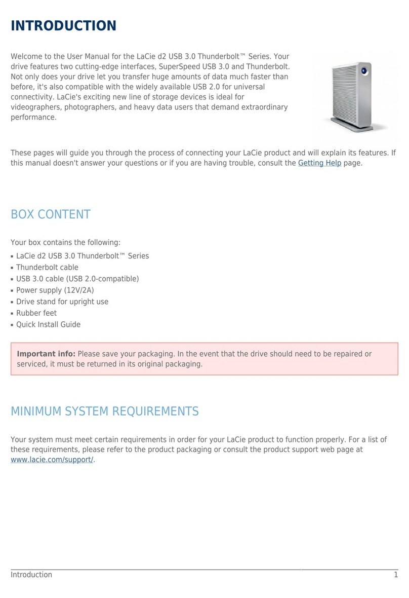 LaCie d2 USB 3.0 user manual