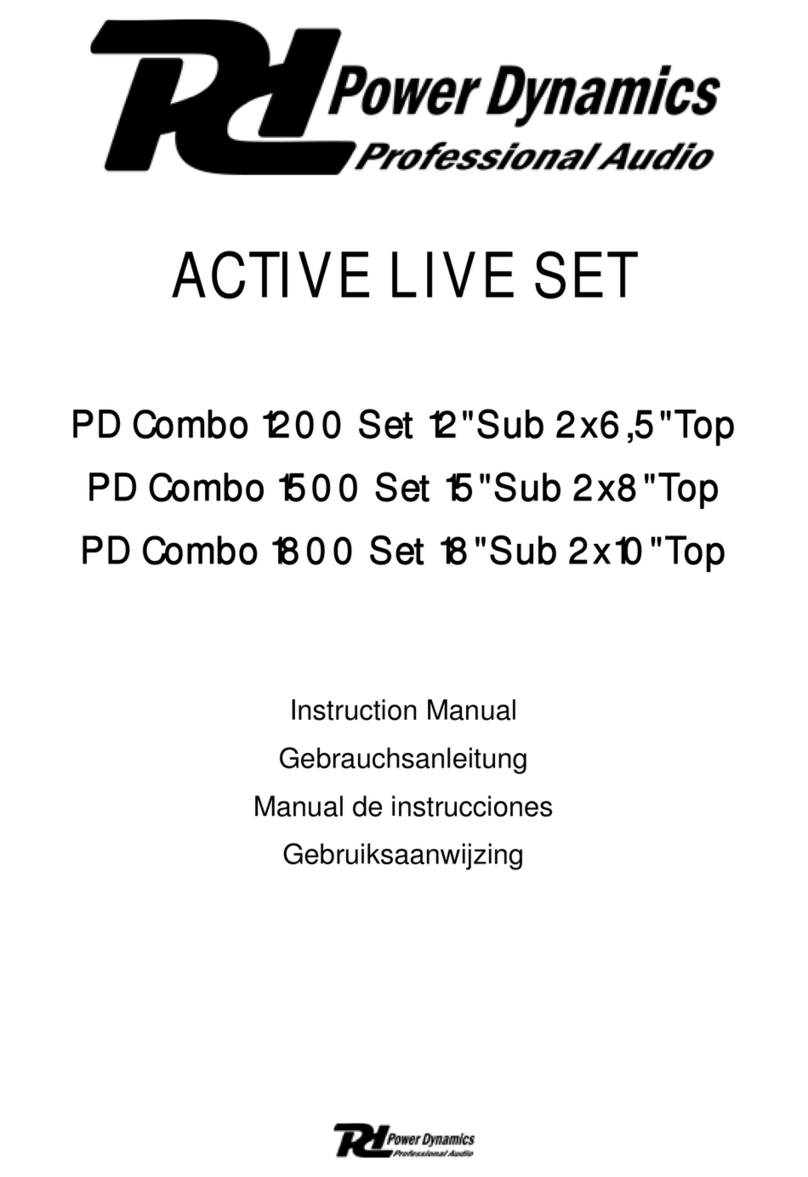 Power Dynamics PD Combo 1200 Set instruction manual