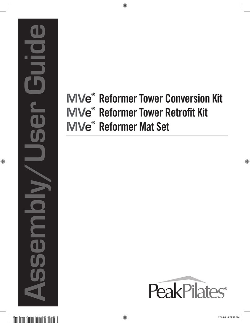 Peak Pilates MVe Reformer Tower Conversion Kit Assembly & user's guide