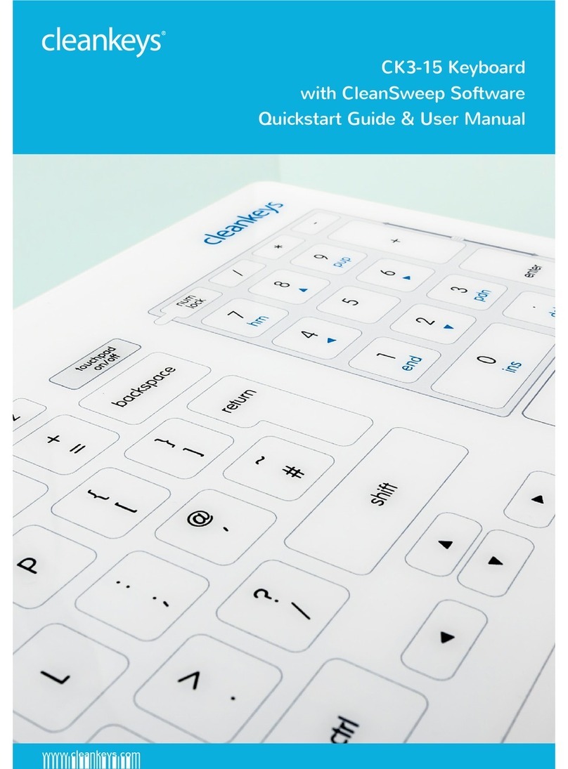 Cleankeys CK3-15 Quick start guide & user manual
