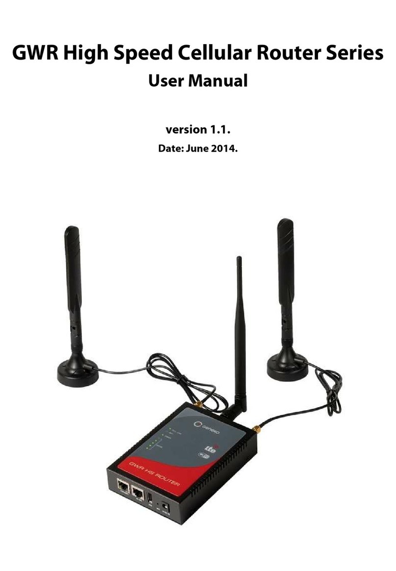 Geneko GWR High Speed Router Series User manual