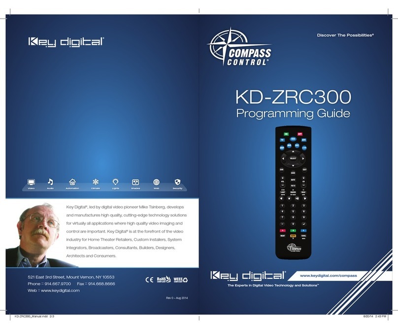 Key Digital KD-ZRC300 Programming guide
