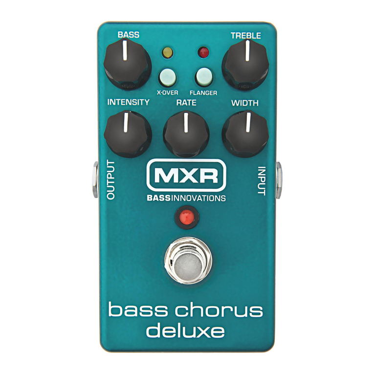 mxr M83 Bass Chorus Deluxe User manual