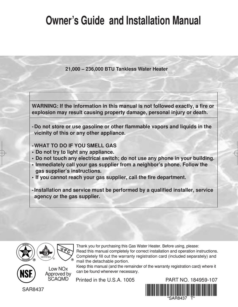 State Water Heaters 21 Owner's guide and installation manual