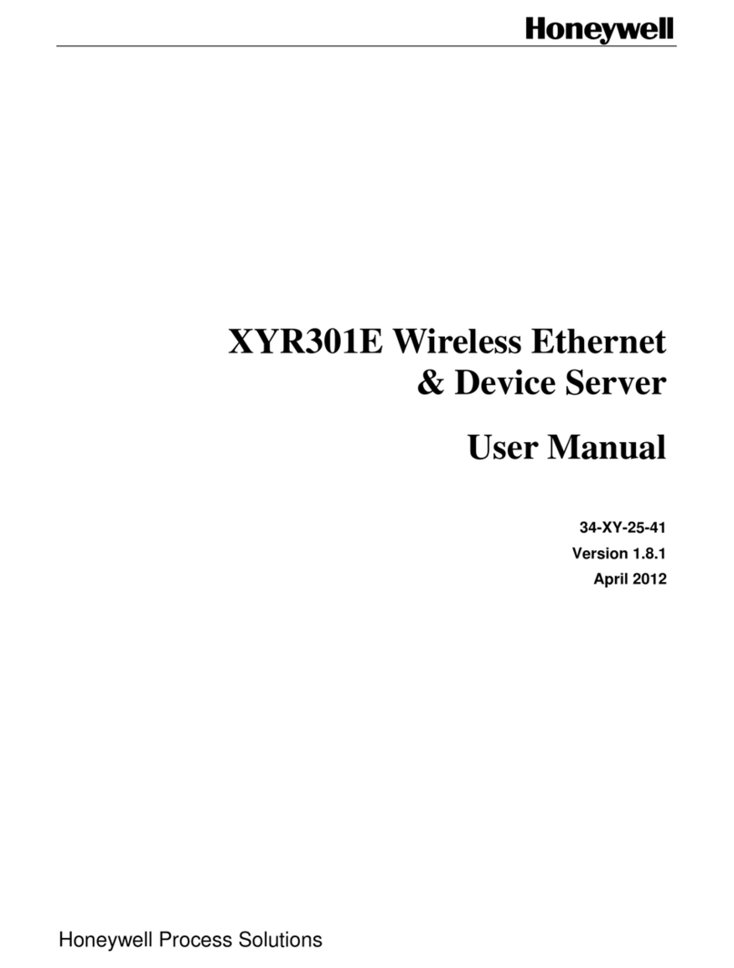 Honeywell XYR301E User manual