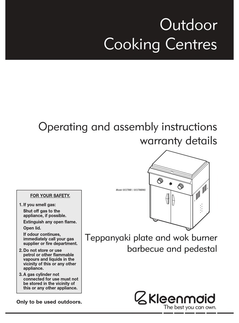 Kleenmaid OCCTWB Operating and assembly instructions Kleenmaid OCCTWB Operating and assembly instructions