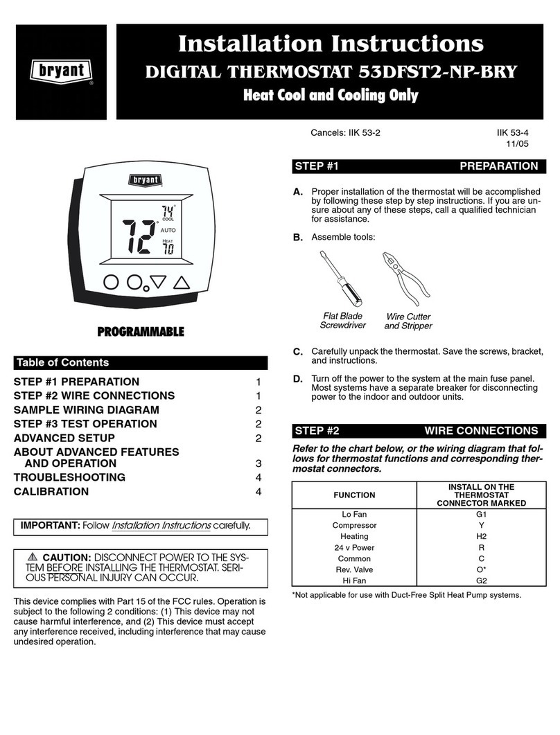 Bryant 53DFST2-NP-BRY User manual