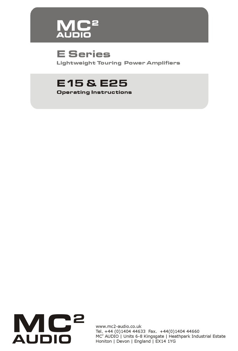 MC2 Audio E15 operating instructions