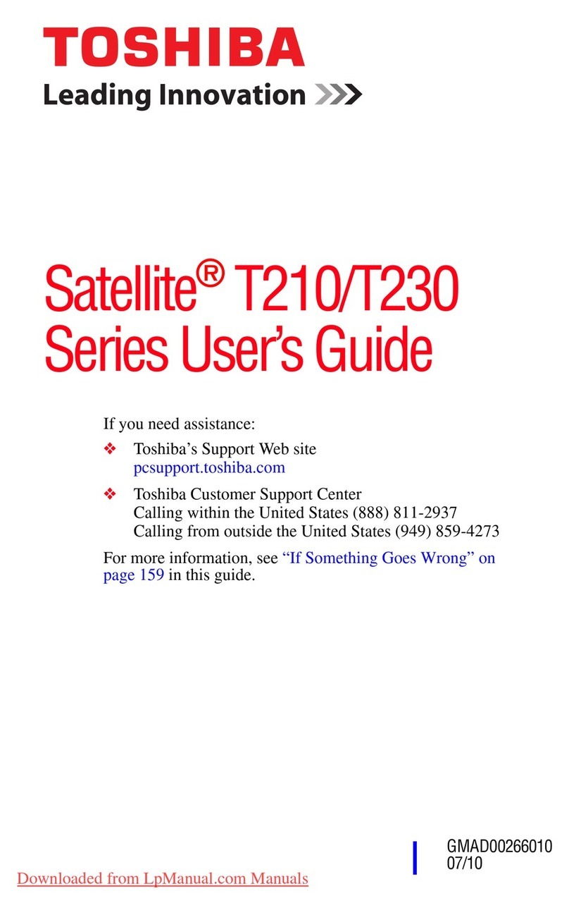 Toshiba T210 User manual