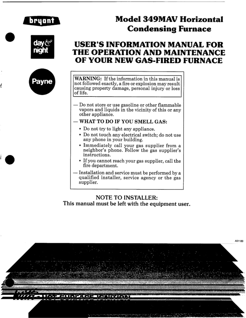 Bryant 349MAV User's information manual