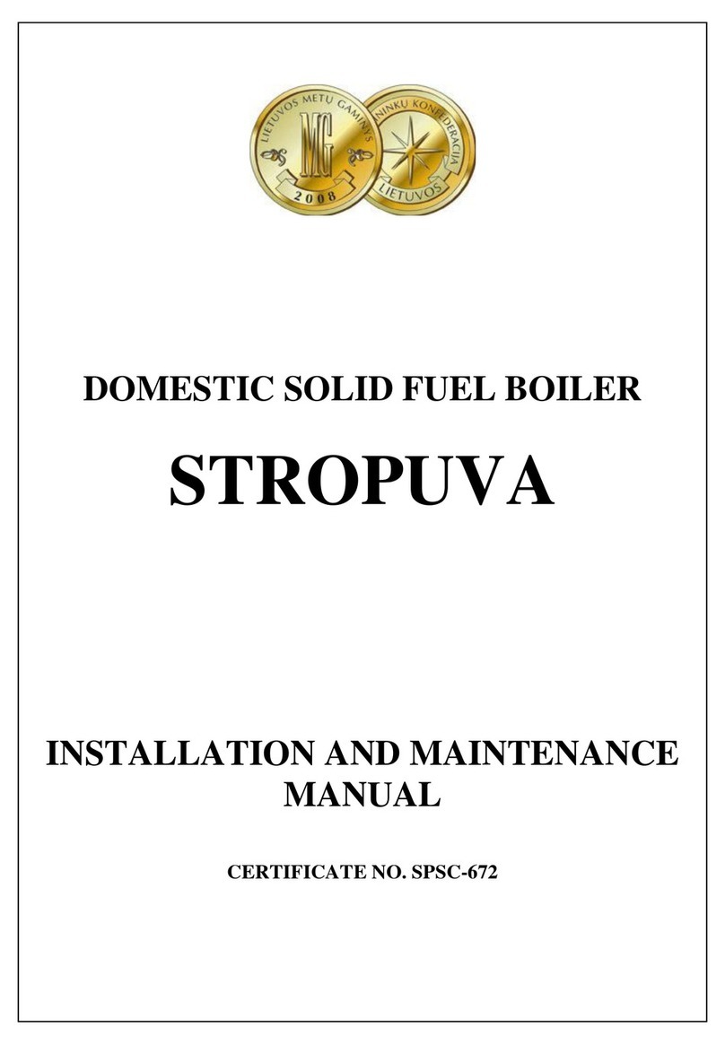 Stropuva DOMESTIC SOLID FUEL BOILER operating manual