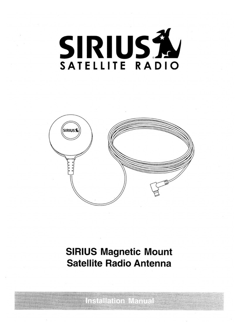 Sirius Satellite Radio magnetic mount satellite radio antenna installation manual