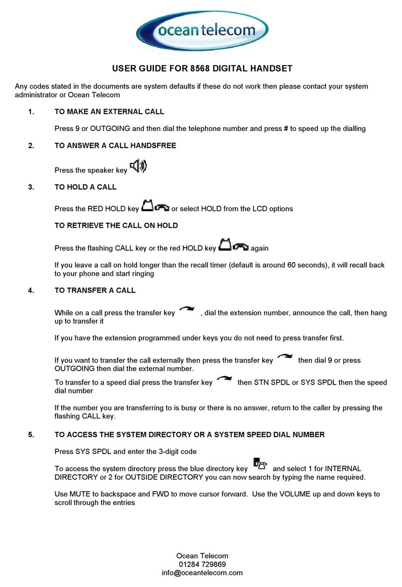 Ocean Telecom 8568 User manual