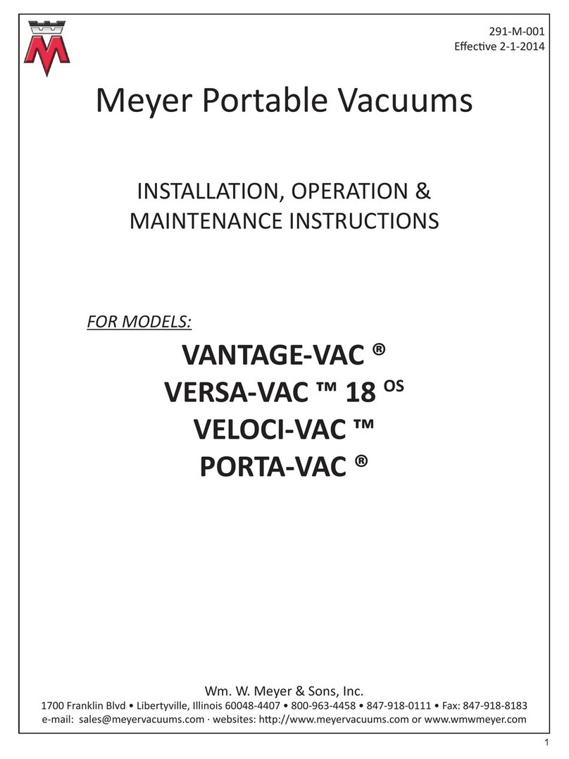Meyer VANTAGE-VAC Installation & operation manual
