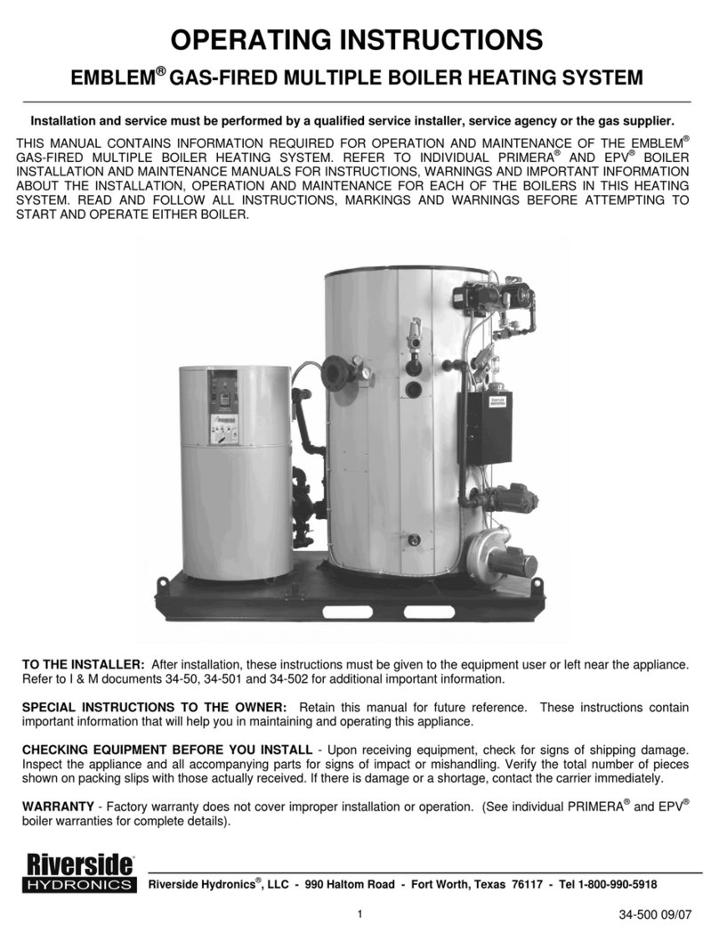 Riverside Hydronics Emblem operating instructions Riverside Hydronics Emblem operating instructions