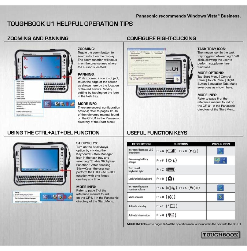 Panasonic Toughbook U1 Ultra Assembly instructions