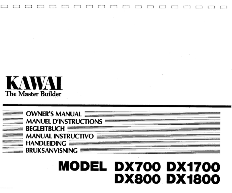 Kawai DX800 User manual