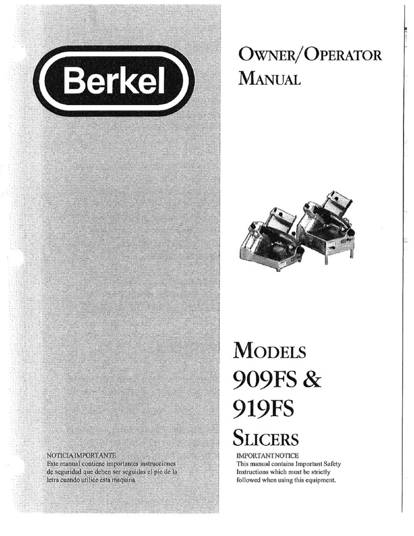 Berkel 909FS Owner's/operator's manual