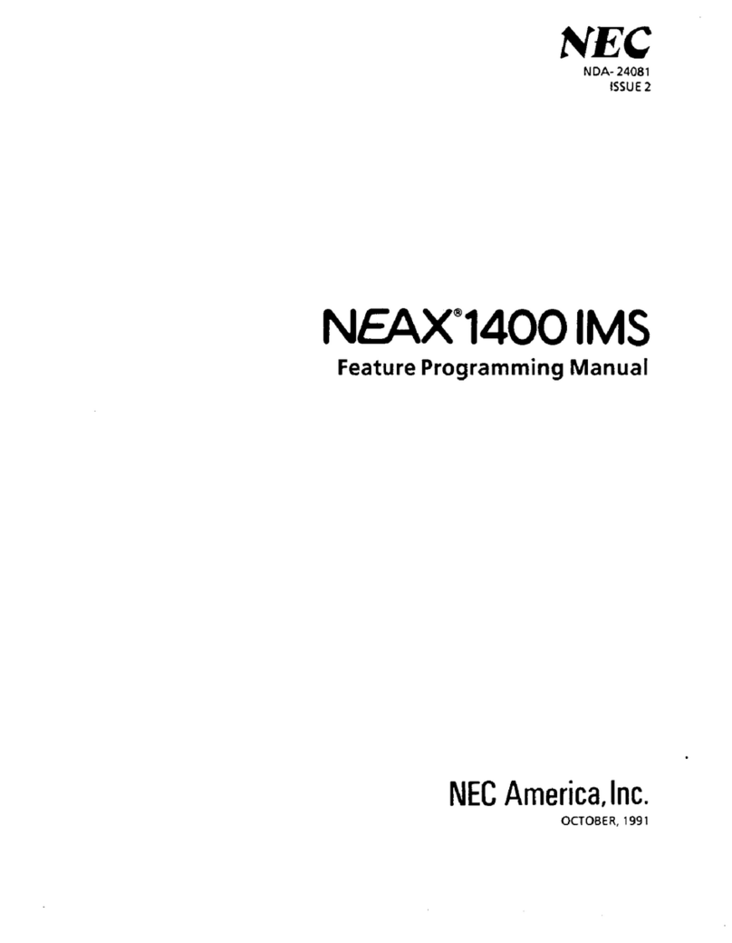NEC NEAX 1400 IMS User manual