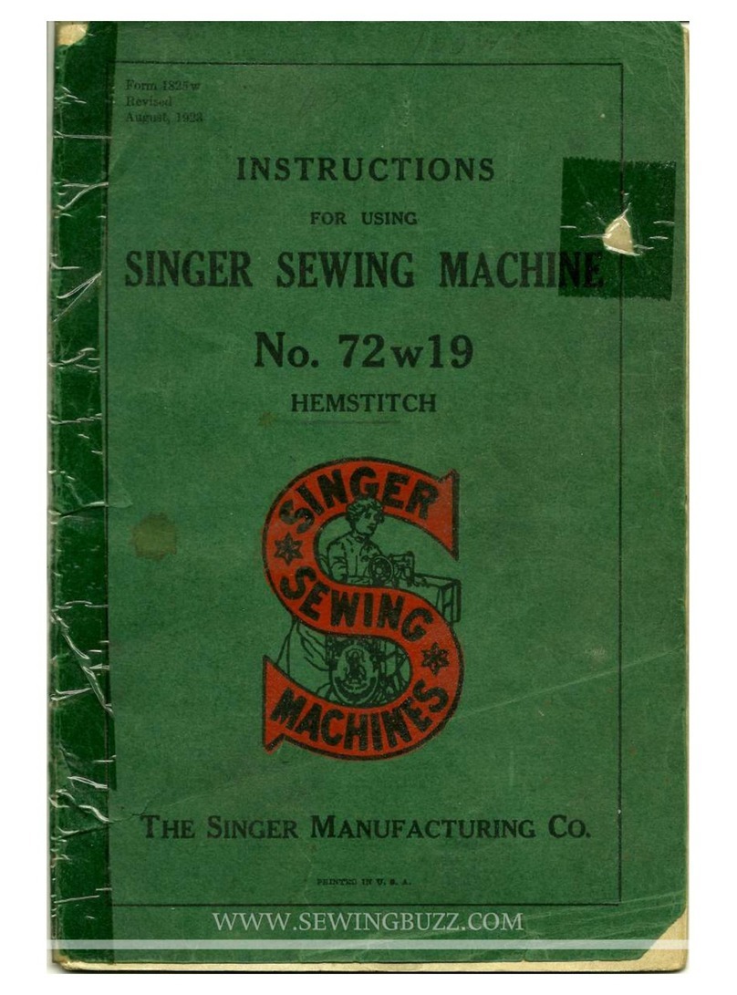 Singer 72W19 User manual