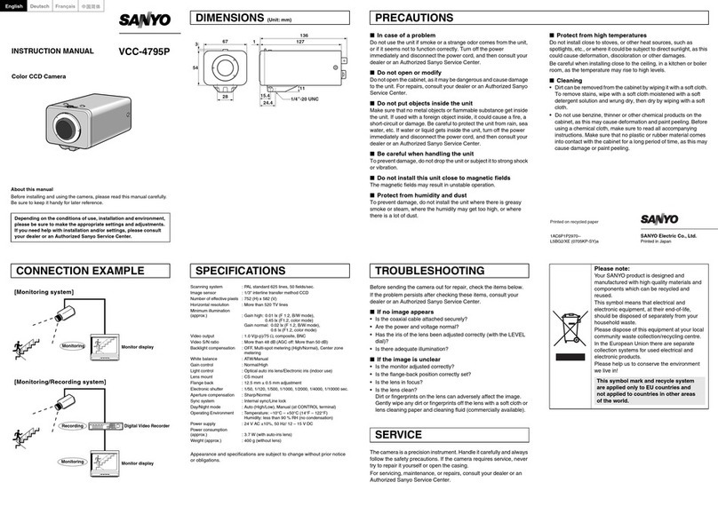 Sanyo VCC-4795P User manual