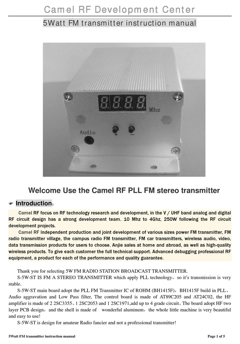 Camel RF Electronic transmitter instruction manual