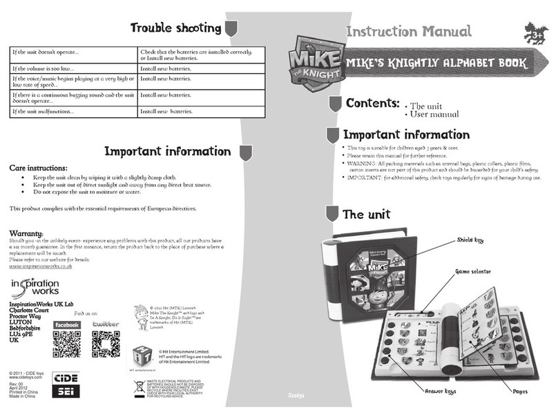 InspirationWorks Mikes Knightly Alphabet Book instruction manual