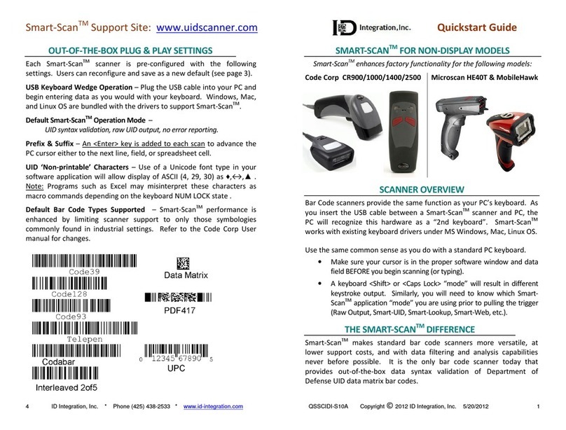 SMART-SCAN Code Corp CR900 quick start guide