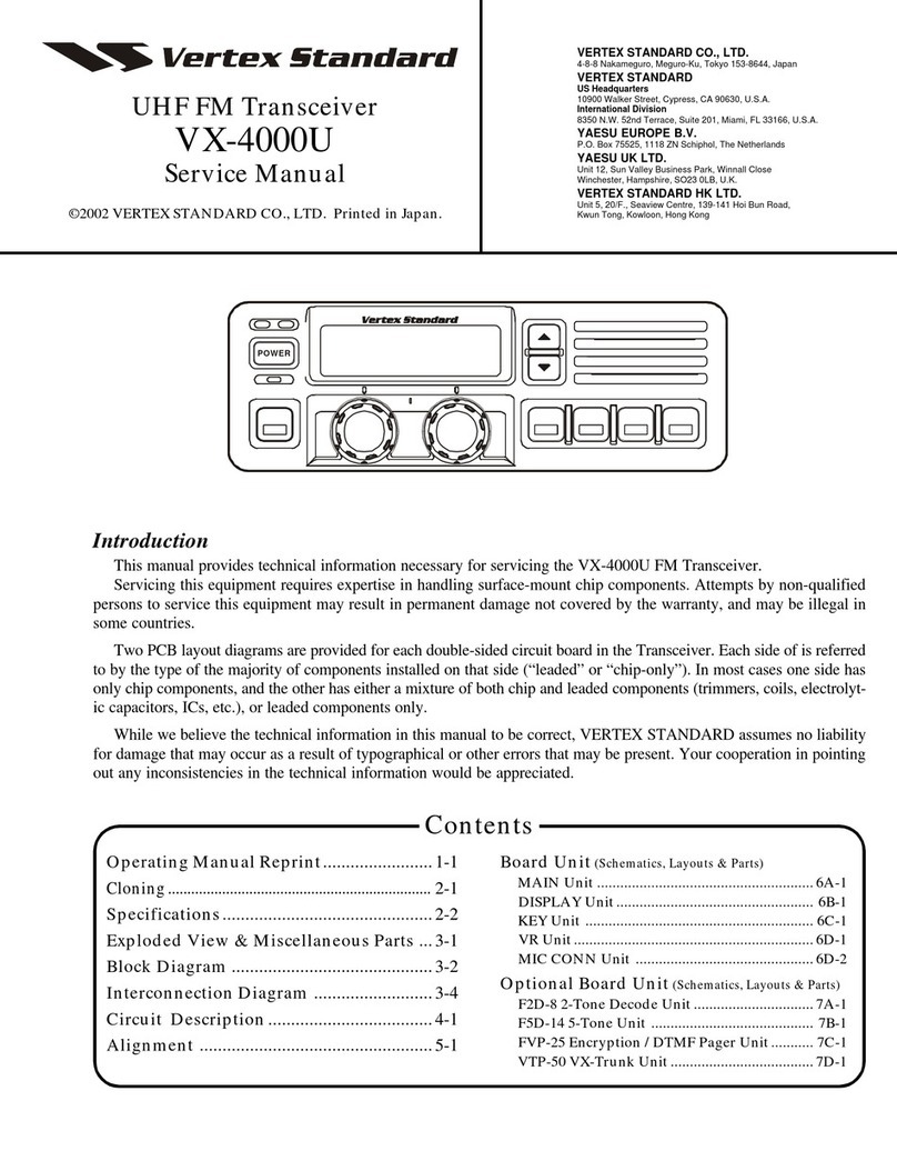 Vertex Standard VX-4000U User manual