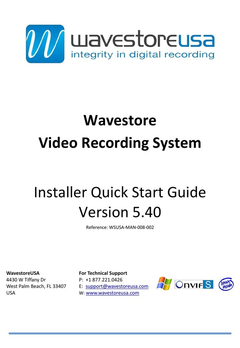 WavestoreUSA Video Recording System Installer quick start guide
