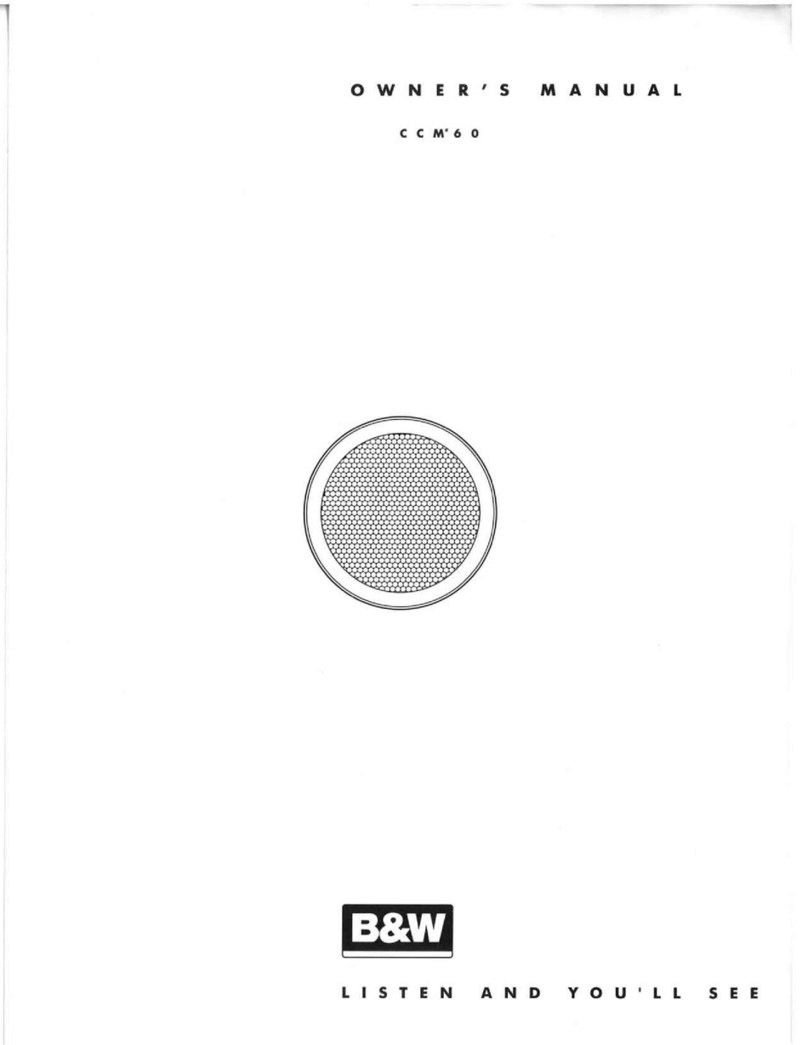 Bowers & Wilkins CCM60 User manual