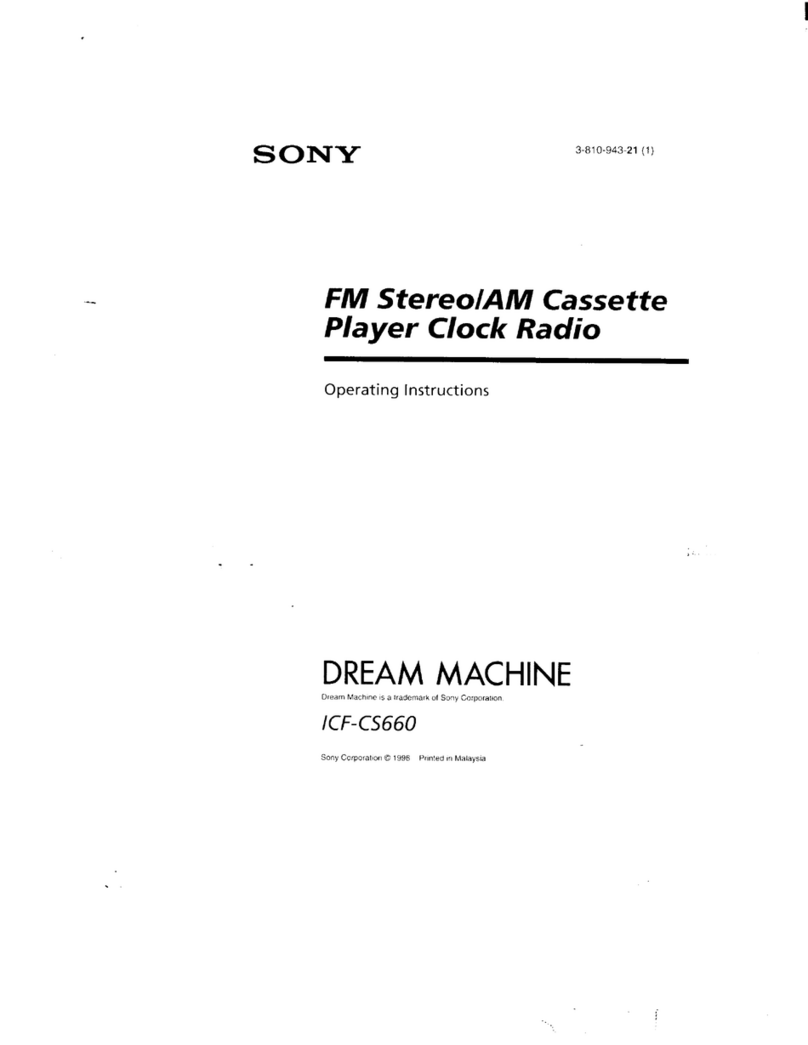 Sony Dream Machine ICF-CS660 User manual