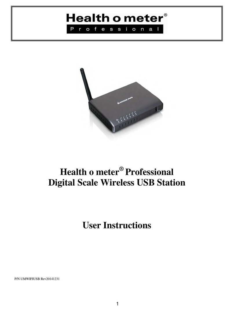 Health O Meter Professional Digital Scale Wireless USB... User instructions