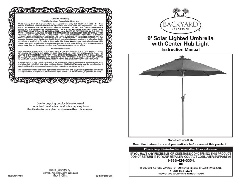 Backyard Creations 272-0637 instruction manual