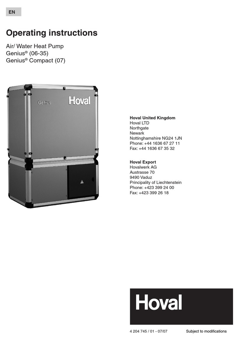 Hoval Genius (06-35) operating instructions