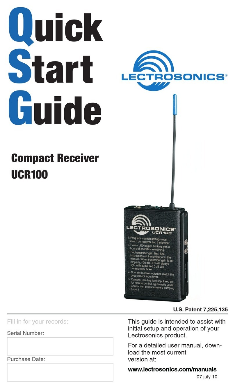 Lectrosonics UCR100 quick start guide