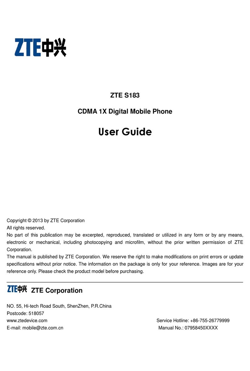 Zte S183 User manual