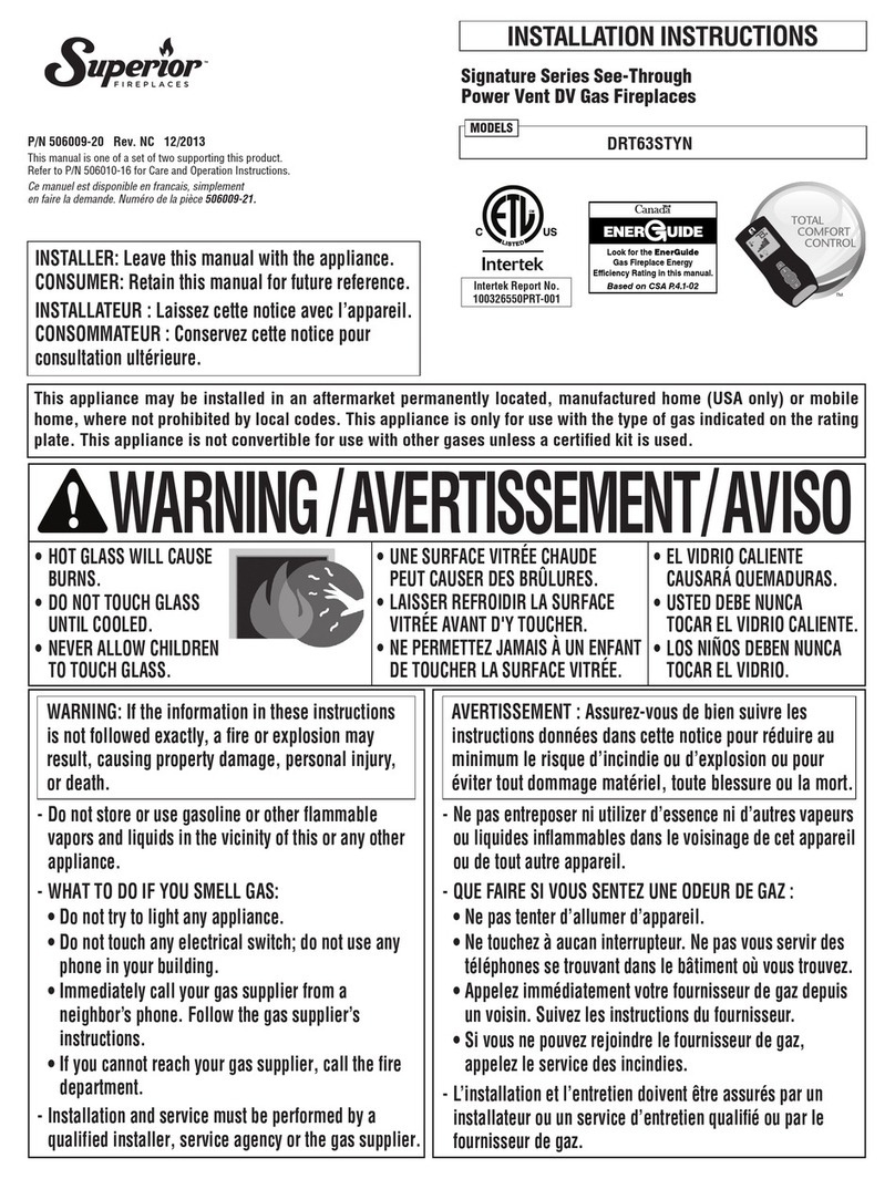 Superior DRT63STYN installation instructions