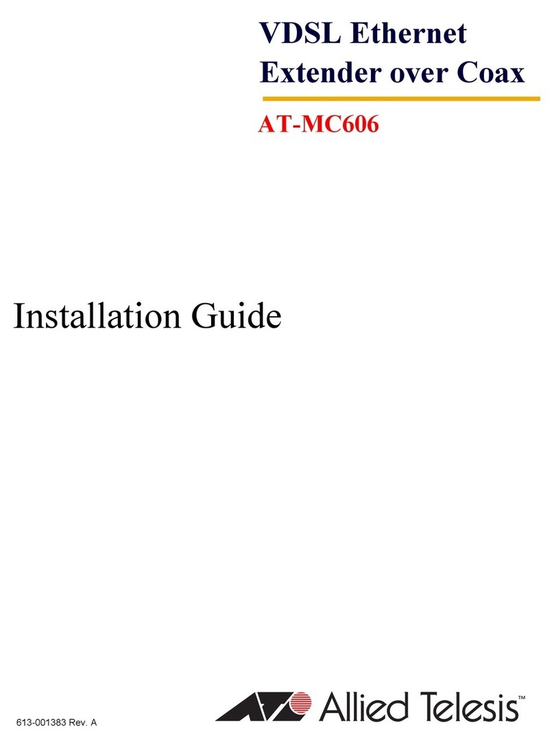 Allied Telesis AT-MC606 User manual Allied Telesis AT-MC606 User manual