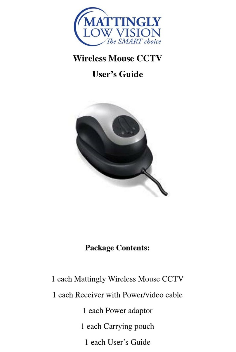 Mattingly Low Vision Wireless Mouse CCTV User manual