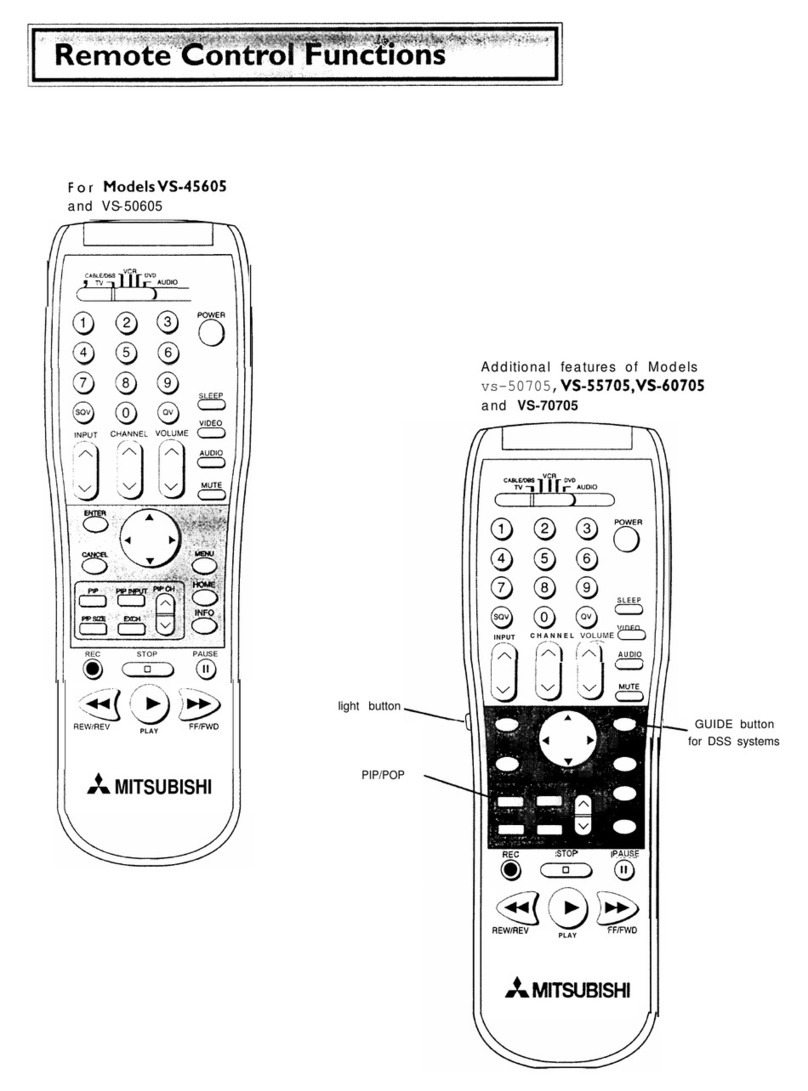 Mitsubishi VS-45605 operating instructions