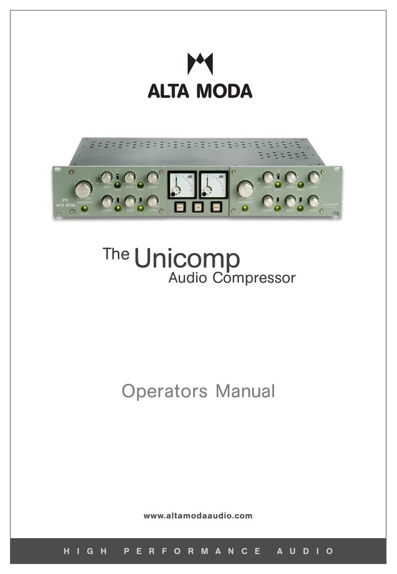 Alta Moda Unicomp Operator's manual