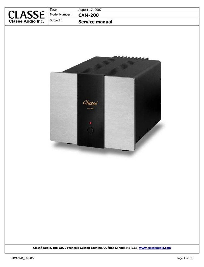 Classe Audio CAM-200 Service manual