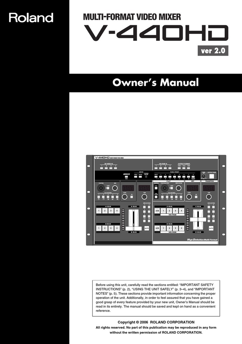Roland EDIROL V-440HD User manual Roland EDIROL V-440HD User manual