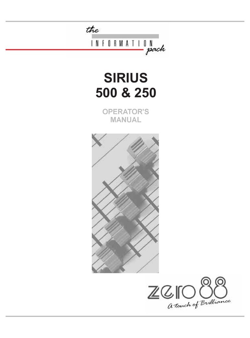 Zero88 SIRIUS 500 Operator's manual
