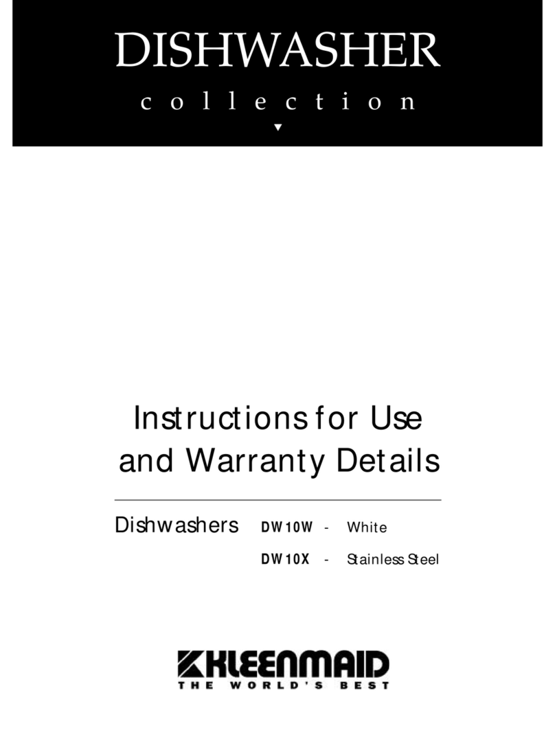 Kleenmaid ST GEORGE DW10W Instructions for use and warranty details