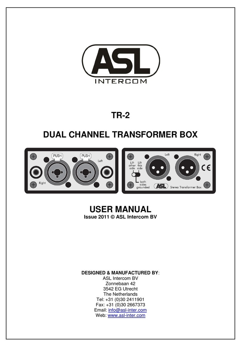 ASL INTERCOM TR-2 user manual