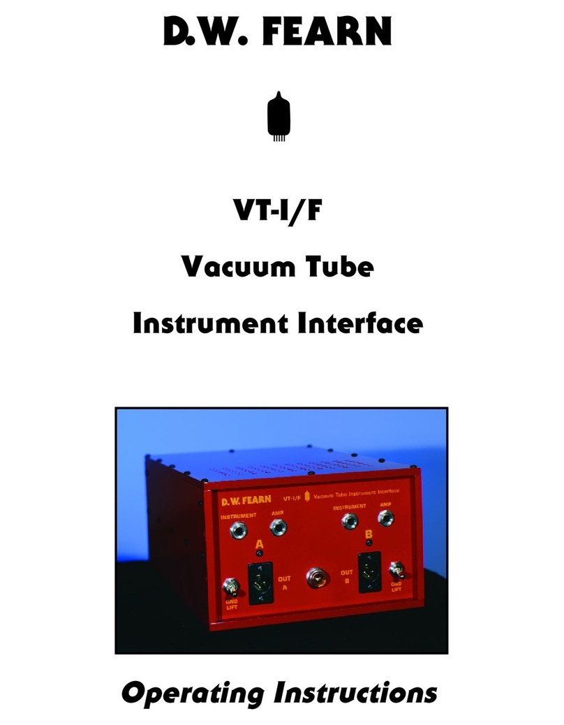 D.W. Fearn VT-I operating instructions