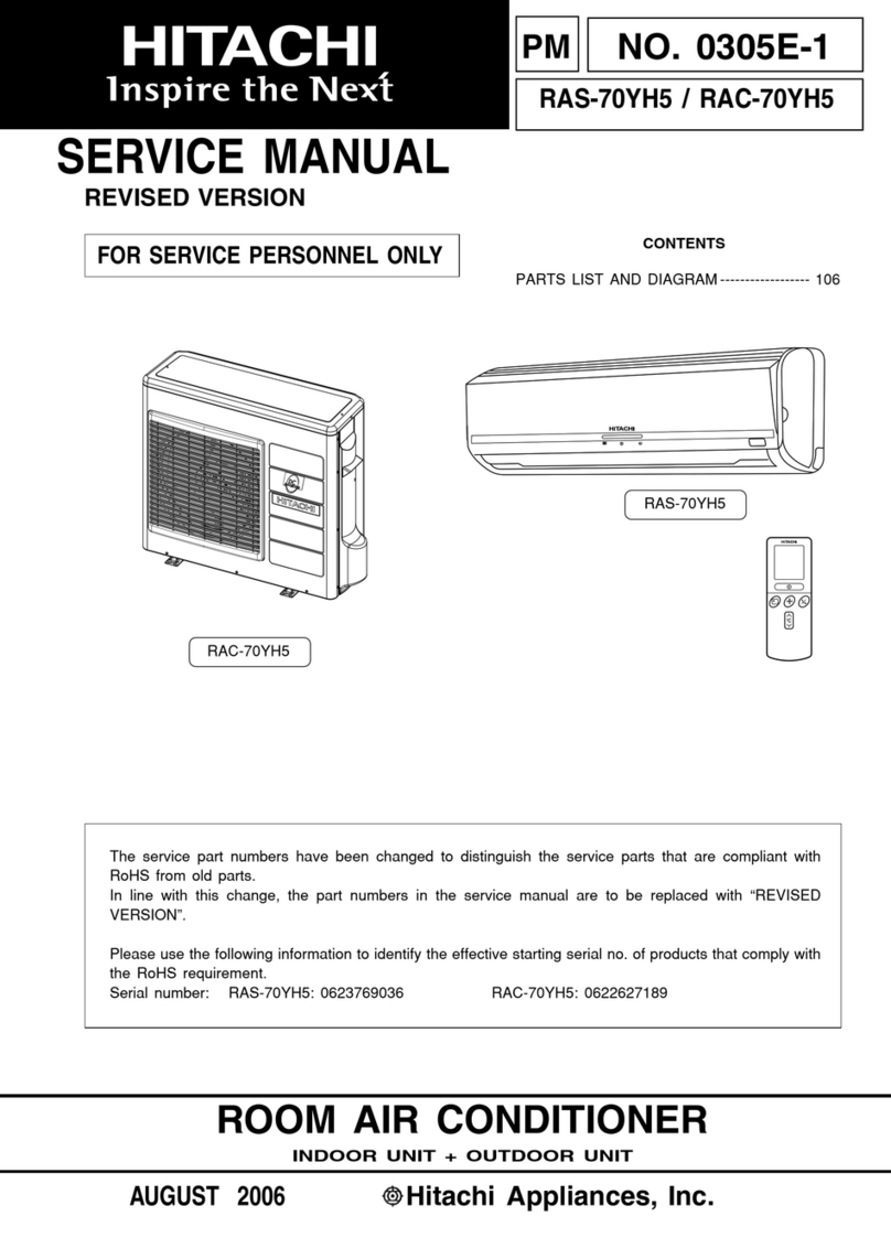 Hitachi Summit RAS-70YH5 User manual